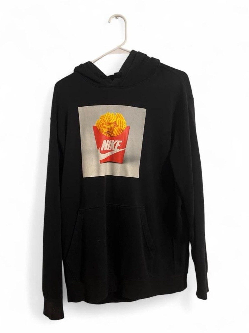 Nike Black Hoodie with Red Fries Graphic